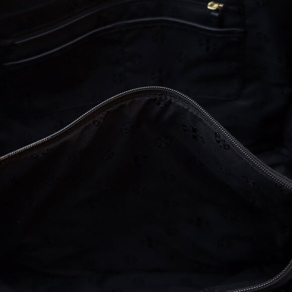 TORY BURCH Ella Bag Large Pebbled Black Tote Organizer - Picture 4 of 9